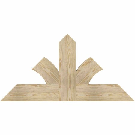 Ekena Millwork Richland Rough Sawn Timber Gable Bracket, Douglas Fir, 48"W x 24"H x 2"D x 6"F, 12/12 Pitch GBW048X24X0206RIC00RDF